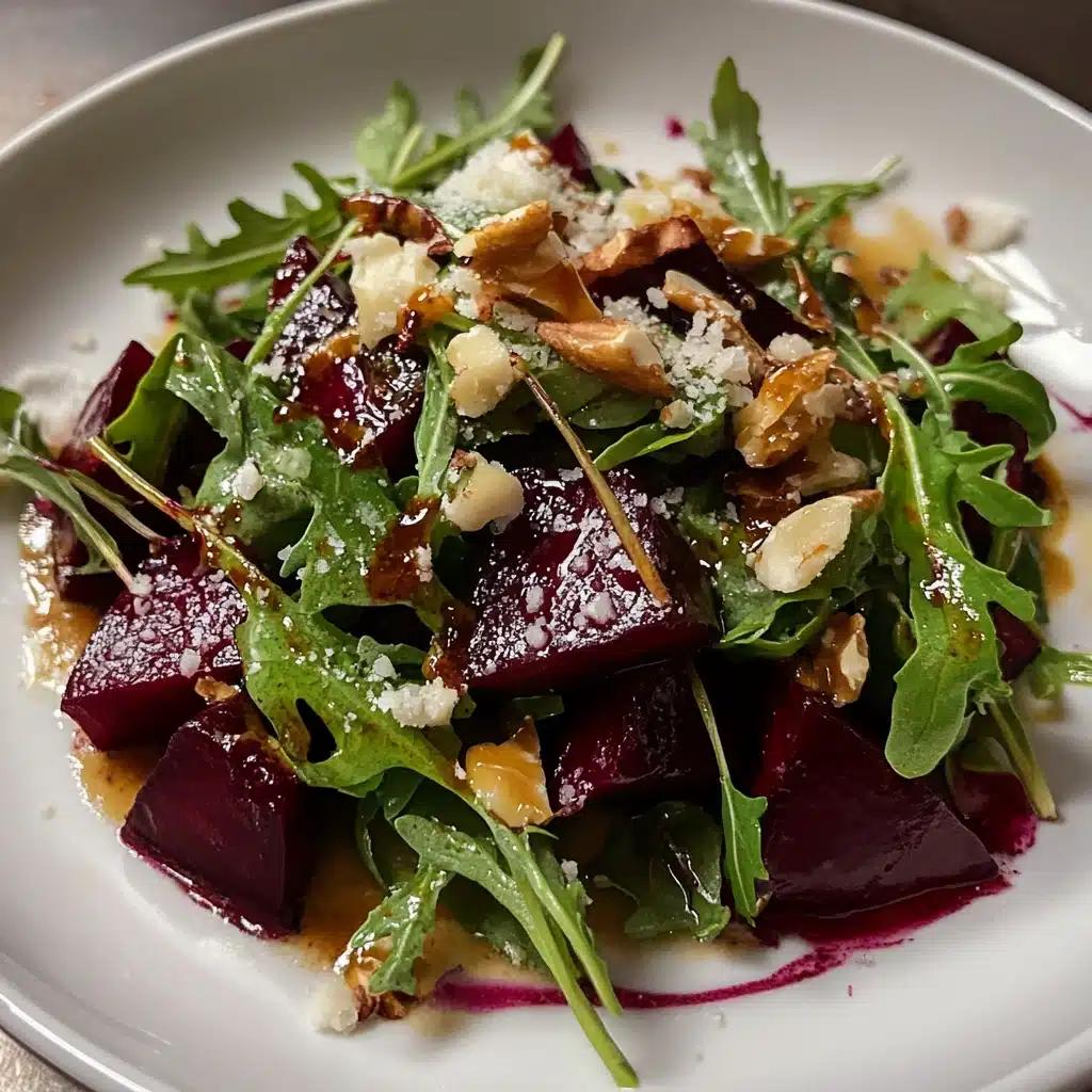dish of roasted beet salad
